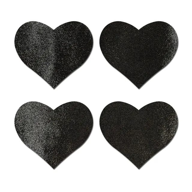 two black pairs of petite heart-shaped Pastease pasties