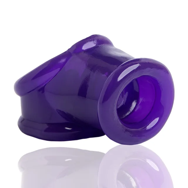 Oxballs POWERSLING glossy purple cock sling and ball stretcher