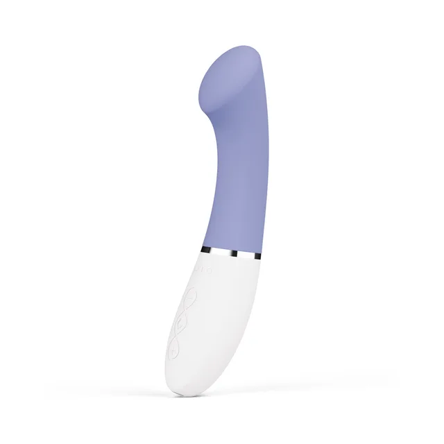 Powder-blue GIGI 3 with flattened curved tip and white handle