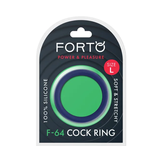 Forto F-64 large blue cock ring in retail package