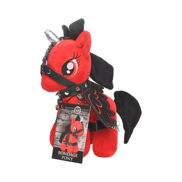 Scarlet Chainheart red and black bondage pony with hang tag