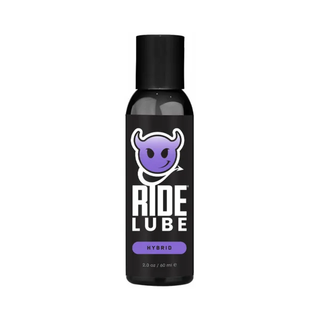 Sliquid Ride Silk hybrid 2 oz black bottle with purple bull label