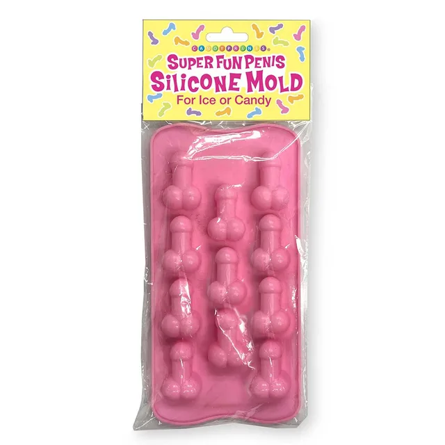 Pink Super Fun Penis silicone mold with 11 cavities