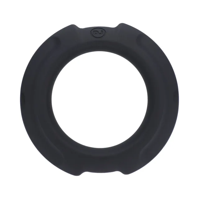 Doc Johnson OptiMALE front view of black silicone ring