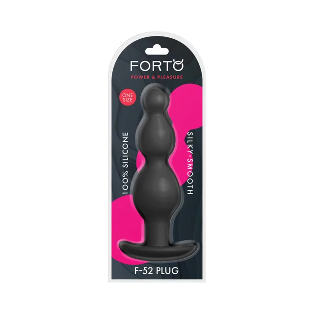 Forto F-52 black cone-bead plug in retail package