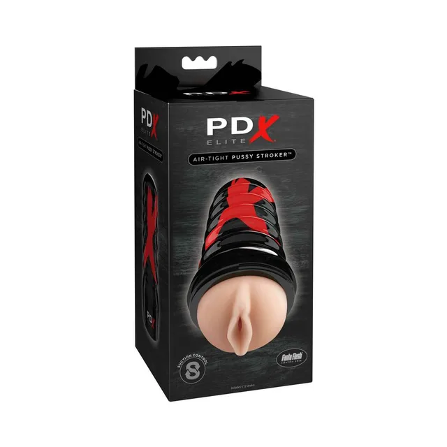 PDX Elite Air Tight Beige Black Stroker in black retail carton