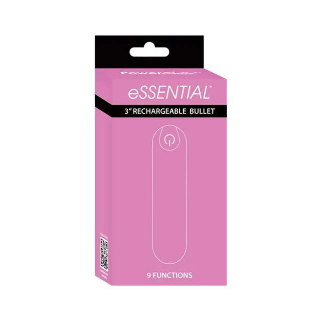 Pink Powerbullet eSSENTIAL 3-inch rechargeable bullet retail box