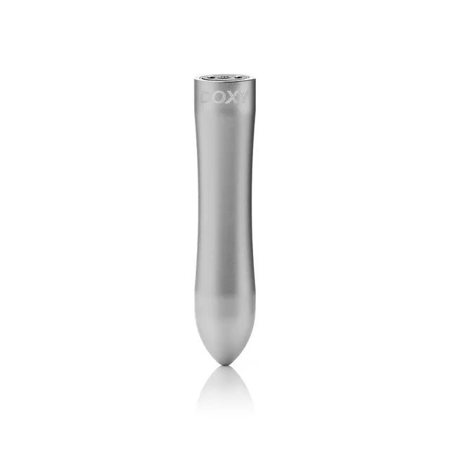 Upright silver Doxy Bullet front view