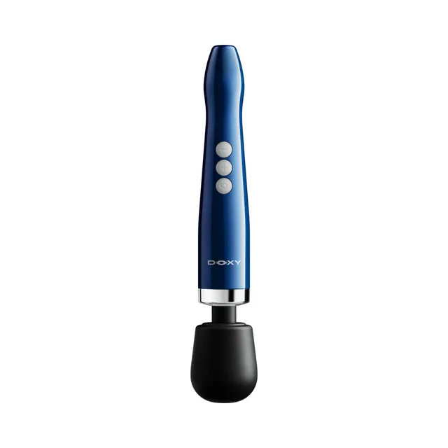 Front view of blue Doxy 3R handle and round black head