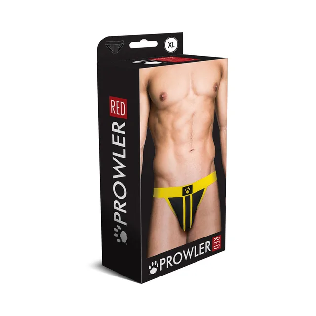 Prowler RED yellow-trim open-back jock size XL retail box