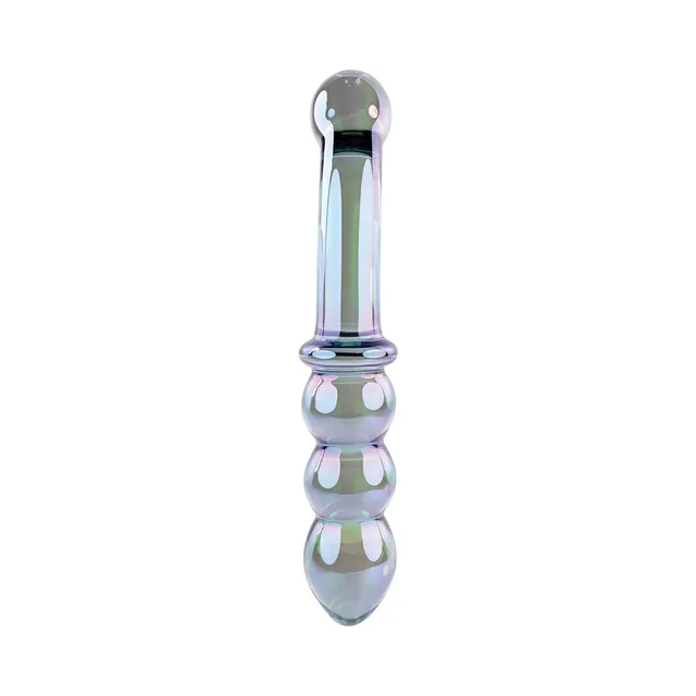 Straight view of iridescent Galaxy glass wand
