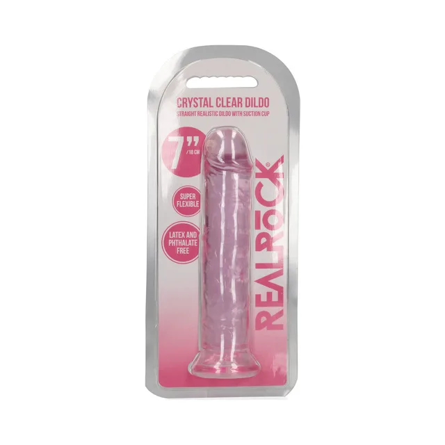 RealRock light-pink Straight 7-inch dildo retail pack