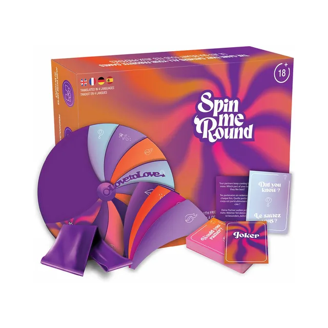 Spin Me Round roulette wheel game with cards, pouch and box