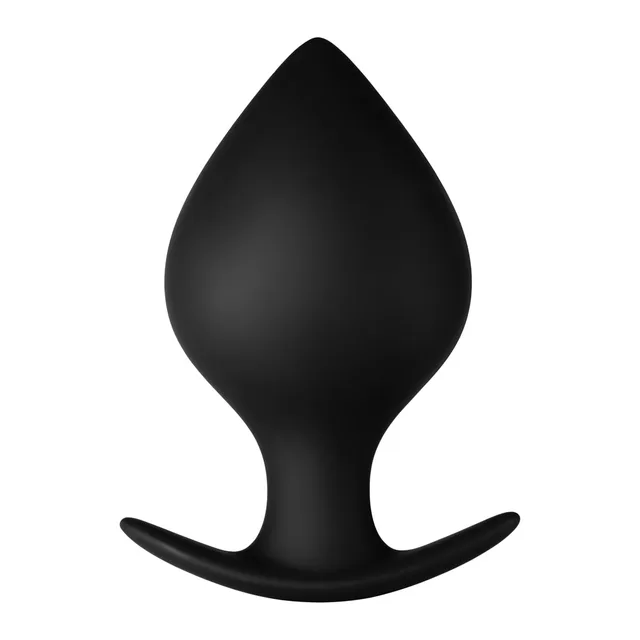 Front view of large black F-60 plug with curved base