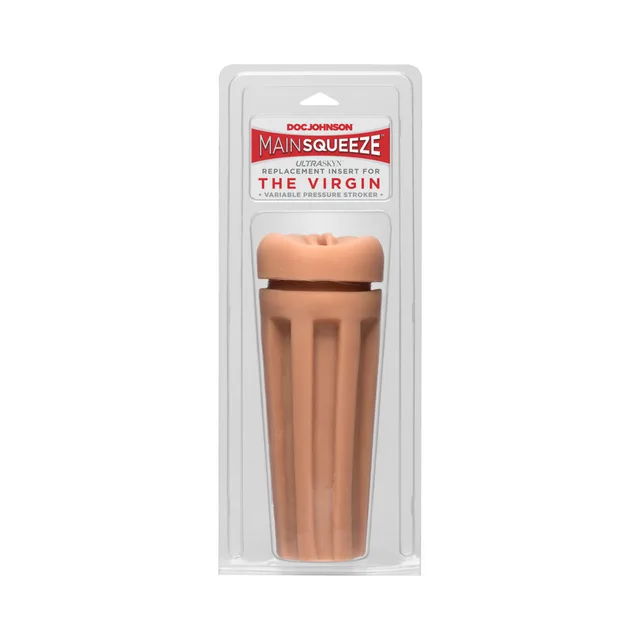 Doc Johnson Main Squeeze Virgin Vanilla Insert inside clear replacement package