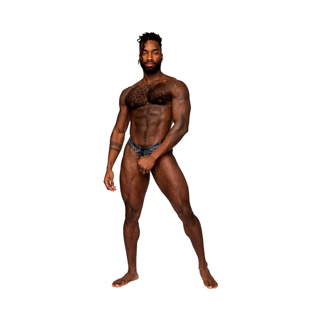 Front view of black and blue S'naked Power Sock
