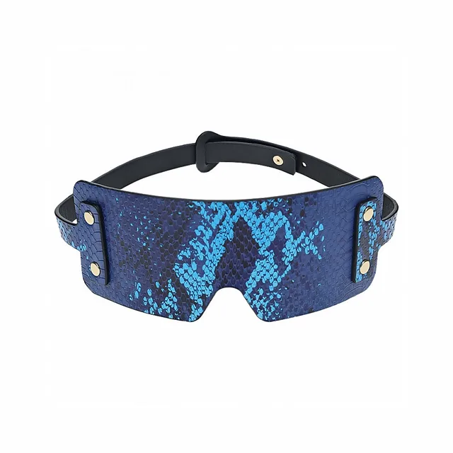 blue and black snakeskin Florence blindfold with contoured eye panel