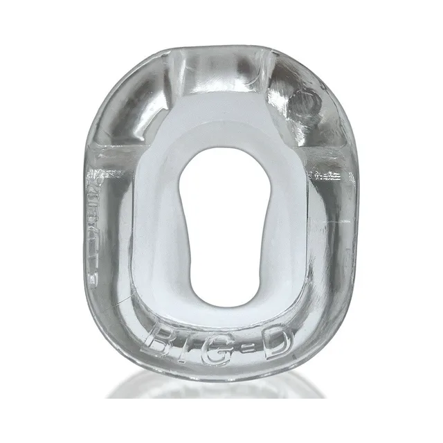 Front view of clear Big-D elongated center opening