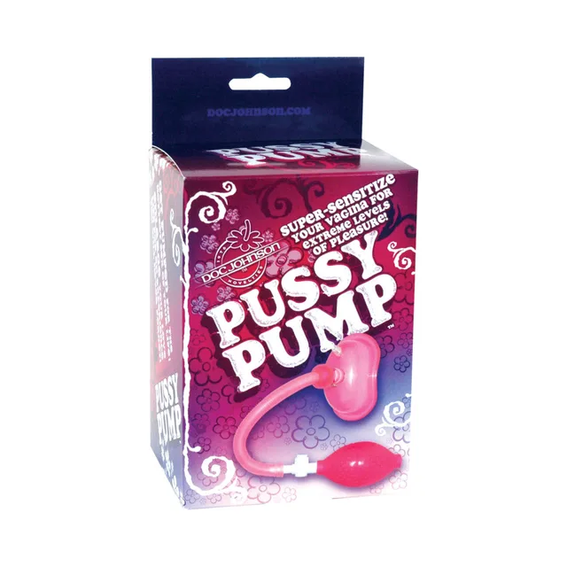 Doc Johnson hot pink pump in purple retail box