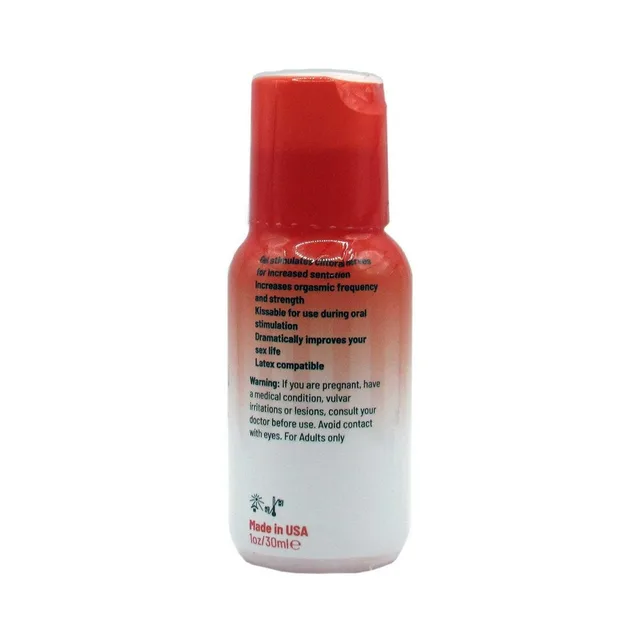 Adam & Eve Strawberry clear sensitizer gel directions side label