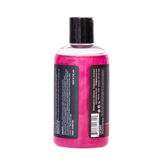 Back label of Sensuva Berry Flirty bubble bath