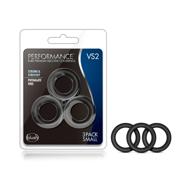 Blush Performance VS2 Three Black Rings beside blister pack