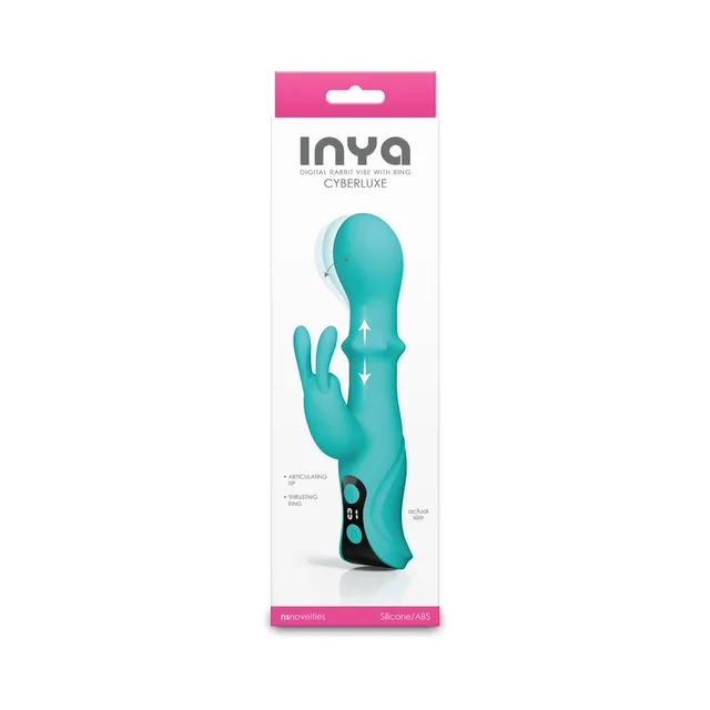 Boxed aqua INYA Cyberluxe with curved shaft and branches