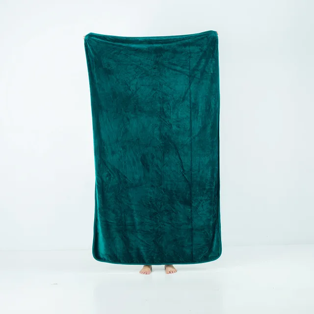 Splash Blanket The OG small emerald-green blanket held upright on white background