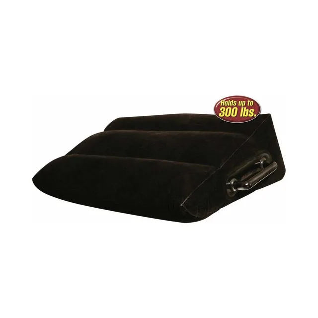 Black inflatable wedge with three raised sections and side handle