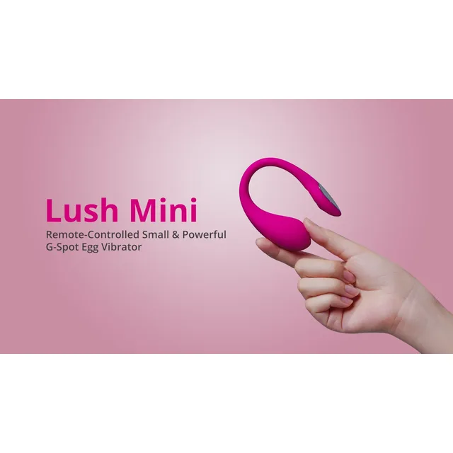 Lovense Lush Mini held by its curved external antenna