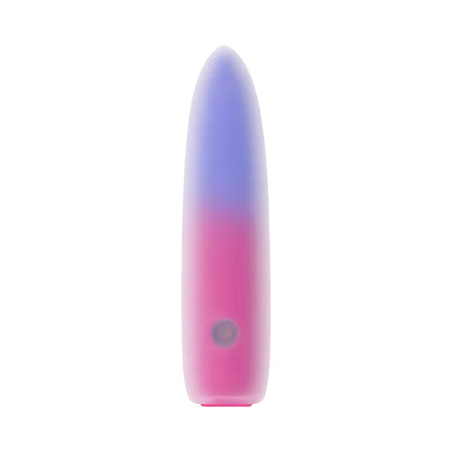 Front view of Paradise Bullet with tapered purple tip and pink base