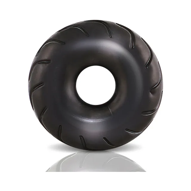 Performance Truck Tire close front view of raised diagonal tread