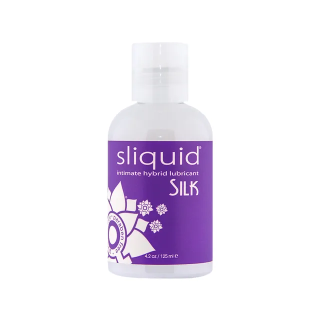 Sliquid Naturals Silk 4.2-ounce bottle with purple label