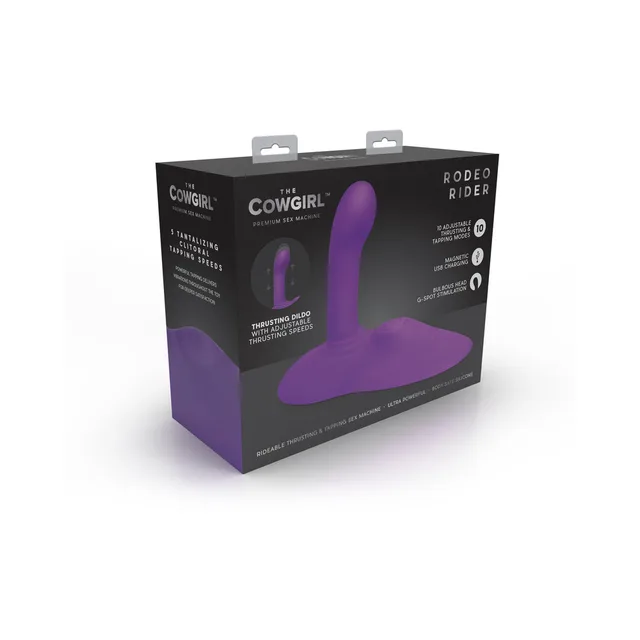 Purple Cowgirl Rodeo Rider shown in black retail box