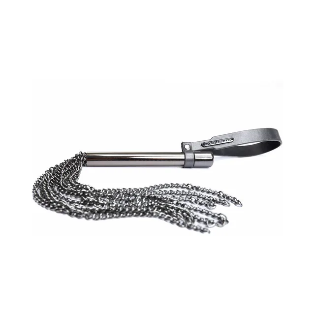 Coquette gray mini whip coiled with multiple chain strands