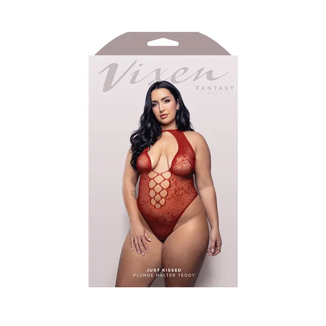 Just Kissed red plunge teddy Queen retail box