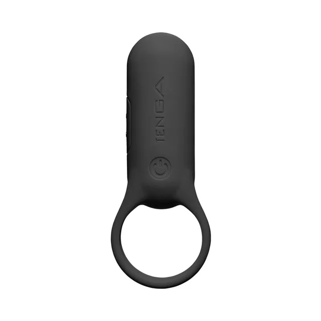 TENGA paiRING Plus black compact vibrator on white background