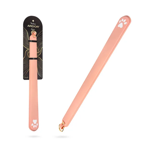 Temptasia Ardor pink slapper on black retail card beside full product