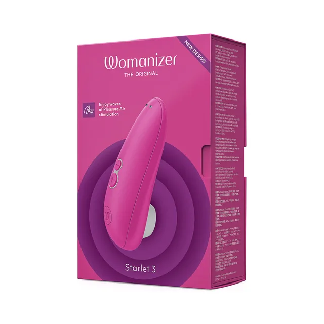 Retail box for hot pink Womanizer Starlet 3 air stimulator