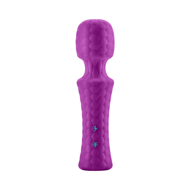Front view of textured purple FemmeFunn mini wand
