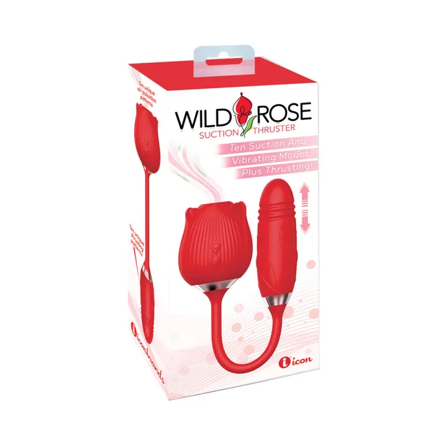 Wild Rose red Suction Thruster beside white retail box