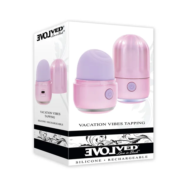 Evolved Vacation Vibes Tapping pink-purple wand in box
