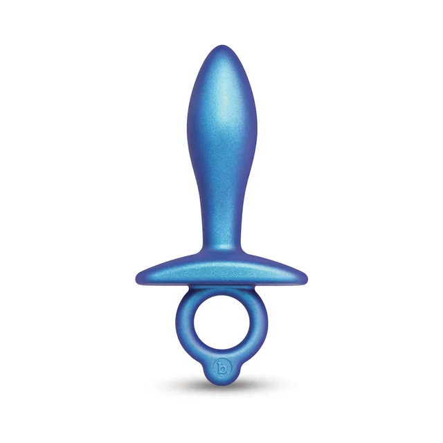 Front view of blue Butties Slide teardrop plug