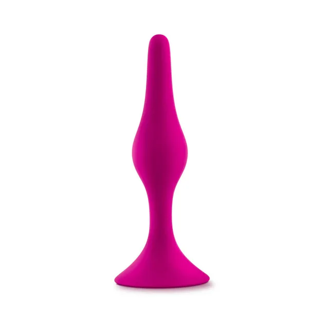 Blush Luxe small hot-pink beginner plug upright front view showing tapered shaft and flared base
