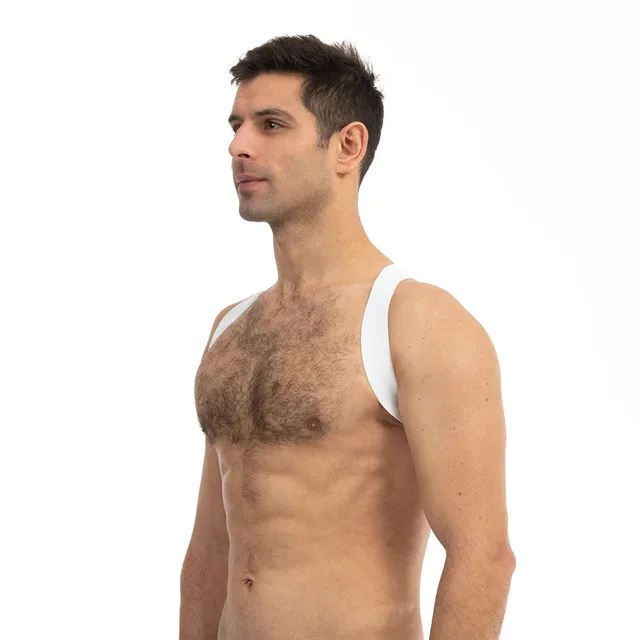 Angled front view of white Prowler RED Harness Lite in L/XL