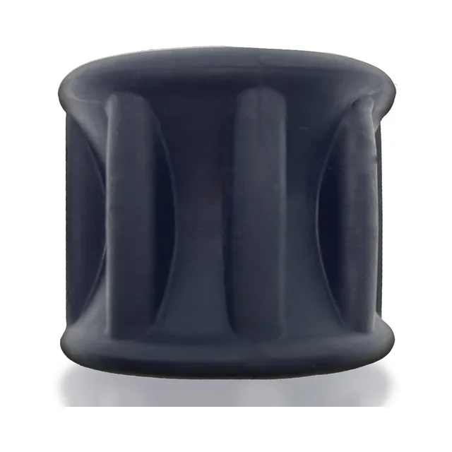 Front view of black Gyroball with vertical outer ribs