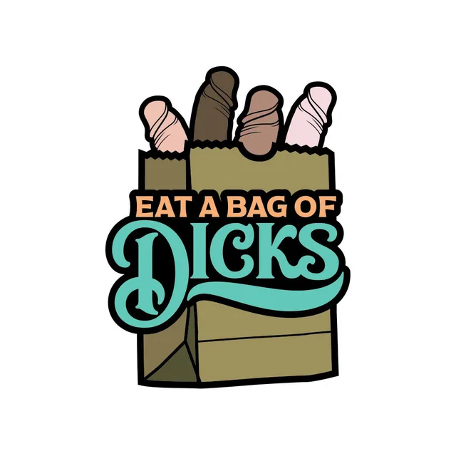 Close-up of multicolor paper bag novelty enamel pin