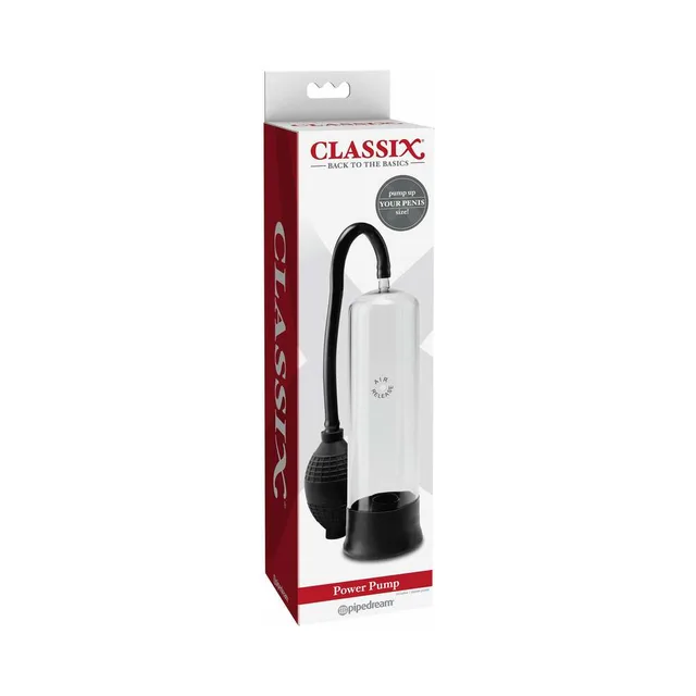 Pipedream Classix Power Pump in white and red retail carton
