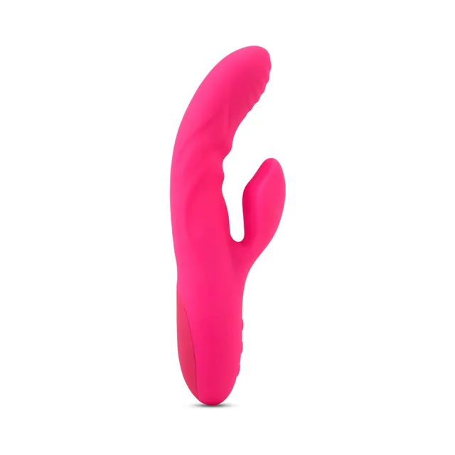 upright pink Kiah Nubii rabbit vibrator with curved dual-arm silhouette
