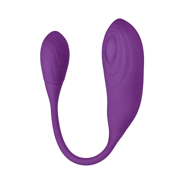 Front view of purple Blaze Triumph with small and large curved heads